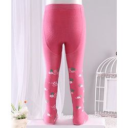 Cute Walk by Babyhug Anti-bacterial Footed Tights Floral Design - Pink