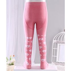 Cute Walk by Babyhug Anti-bacterial Footed Tights Kitty Design - Pink