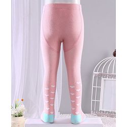 Cute Walk by Babyhug Anti-bacterial Footed Tights Teddy Design - Pink