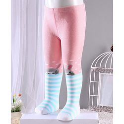 Cute Walk by Babyhug Anti-bacterial Footed Tights Bunny Design - Pink