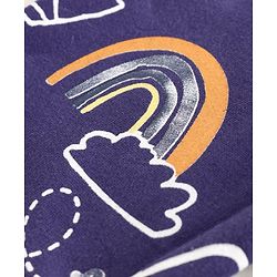 Babyhug Full Length Lounge Pant Aeroplane Print - Navy Blue