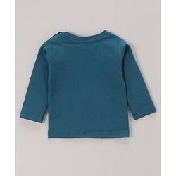 Babyhug Full Sleeves Tee Dino Print Pack of 3  - Teal White - 6-9m White