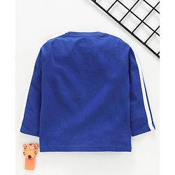 Babyhug Full Sleeves Tee Tiger Print - Blue