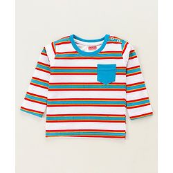 Babyhug Full Sleeves Striped & Super Hero Print Set of 3 - Red Blue