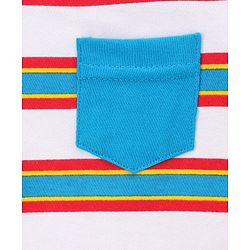 Babyhug Full Sleeves Striped & Super Hero Print Set of 3 - Red Blue