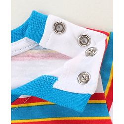 Babyhug Full Sleeves Striped & Super Hero Print Set of 3 - Red Blue