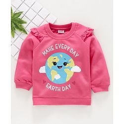 Babyhug Full Sleeves Sweatshirt - Pink