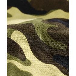 Babyhug Dungaree with Inner Tee Camouflage Print - Green Grey