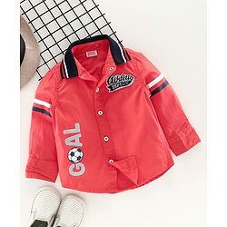 Babyhug Full Sleeves Shirt Athletic Patch - Red