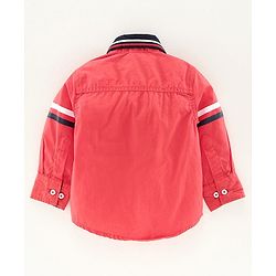 Babyhug Full Sleeves Shirt Athletic Patch - Red
