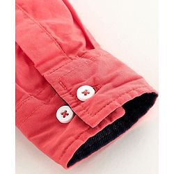 Babyhug Full Sleeves Shirt Athletic Patch - Red
