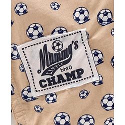 Babyhug Full Sleeves Shirt Football Print - Brown