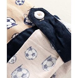Babyhug Full Sleeves Shirt Football Print - Brown
