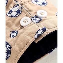 Babyhug Full Sleeves Shirt Football Print - Brown