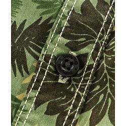 Babyhug Full Sleeves Shirt Leaf Print - Green