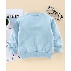 Babyhug Full Sleeves Sweatshirt Unicorn Print - Blue