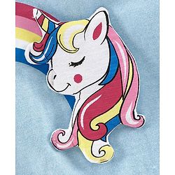 Babyhug Full Sleeves Sweatshirt Unicorn Print - Blue