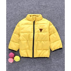 Babyhug Full Sleeves Padded Jacket - Yellow