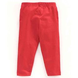 Babyhug Full Length Solid Leggings Pack of 2  - Red Navy
