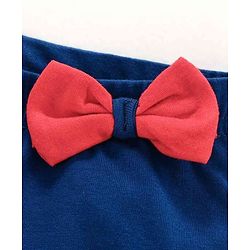 Babyhug Full Length Solid Leggings Pack of 2  - Red Navy