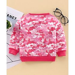 Babyhug Full Sleeves Sweatshirt Camouflage - Pink