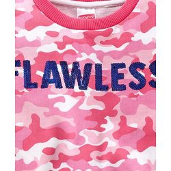 Babyhug Full Sleeves Sweatshirt Camouflage - Pink