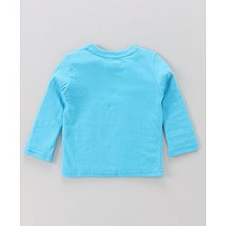Babyhug Full Sleeves Tee Lion  Print - Blue