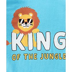 Babyhug Full Sleeves Tee Lion  Print - Blue