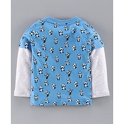 Babyhug Doctor Sleeves Tee Panda Print Pack of 3 - Orange Blue