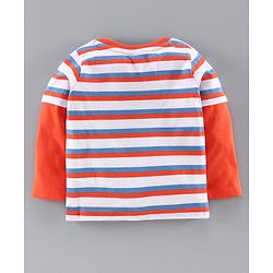 Babyhug Doctor Sleeves Tee Panda Print Pack of 3 - Orange Blue