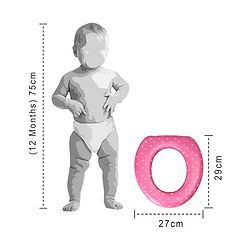Babyhug Cushioned Potty Seat Star Print - Pink