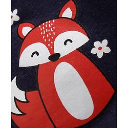 Babyhug Full Length Leggings Fox & Bunny Print -Navy Blue