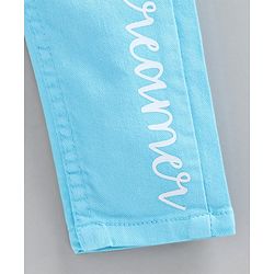 Babyhug Full Length Solid Jeans - Turquoise