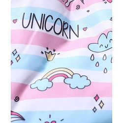 Babyhug Full Sleeves Hooded Padded Winter Jacket Unicorn Print - Pink