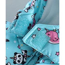 Babyhug Full Sleeves Hooded Sweatshirt Panda Print - Light Blue