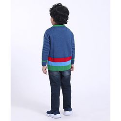 Babyhug Full Sleeves Sweater Airplane Design - Blue