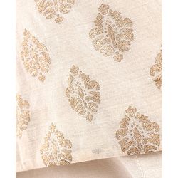 Babyhug Full Sleeves Kurta, Dhoti & Waistcoat - Ivory Gold