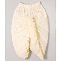 Babyhug Full Sleeves Kurta, Dhoti & Waistcoat - Ivory Gold