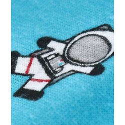 Babyhug Doctor Sleeves Tee Genius Kid Print - Blue