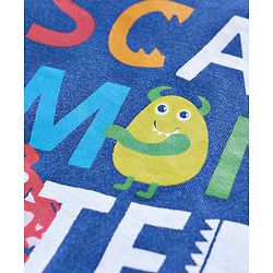 Babyhug Full Sleeves Tee Text Print - Blue