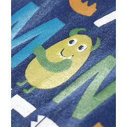 Babyhug Full Sleeves Tee Text Print - Blue
