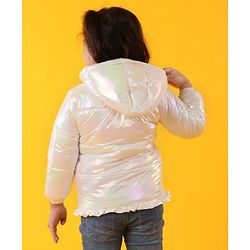 Babyhug Full Sleeves Padded Jacket - White