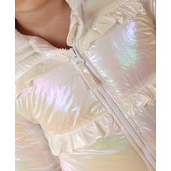 Babyhug Full Sleeves Padded Jacket - White