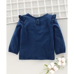 Babyhug Full Sleeves Tee Dancing Bunny Print - Navy