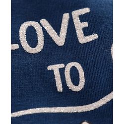 Babyhug Full Sleeves Tee Dancing Bunny Print - Navy