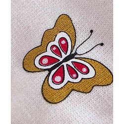 Babyhug Full Sleeves Sweater Butterfly Print - Off White