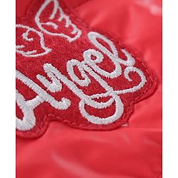 Babyhug Full Sleeves Hooded Quilted Jacket - Red