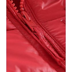 Babyhug Full Sleeves Hooded Quilted Jacket - Red