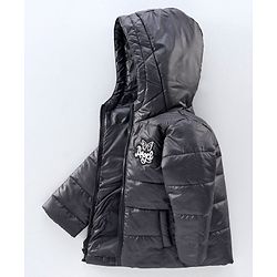 Babyhug Full Sleeves Hooded Quilted Jacket - Red