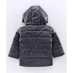 Babyhug Full Sleeves Hooded Quilted Jacket - Red